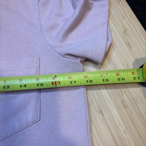 MADEWELL Women's Light Pink Short Sleeve Cotton Crew Neck Pocket Tee Top Sz XS - Picture 5 of 5